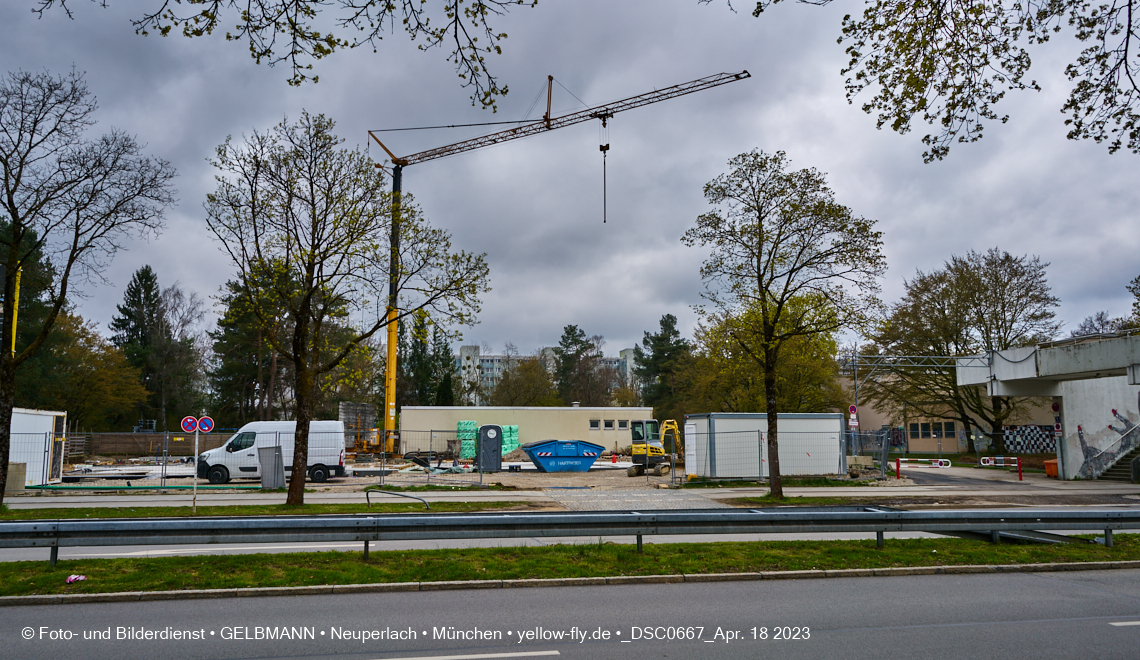 18.04.2023 - Baustelle Haus für Kinder in Neuperlach